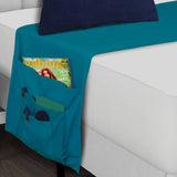 bed organizer teal blue