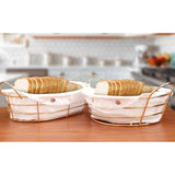 Gold Plated Metal Bread Basket Oval