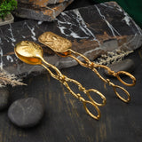 Gold-plated Food Tongs