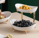 Nordic Serving Platters With Golden Stand