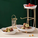 Nordic Serving Platters With Golden Stand