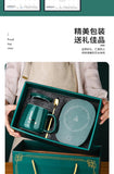 Ceramic Electric Heating Mug with saucer & spoon