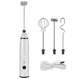 Electric Milk Frother Portable Egg Beater/Coffee Beater USB Rechargeable Handheld Coffee Blender Milk Shaker Mixer Foamer Food Blender