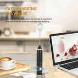 Electric Milk Frother Portable Egg Beater/Coffee Beater USB Rechargeable Handheld Coffee Blender Milk Shaker Mixer Foamer Food Blender